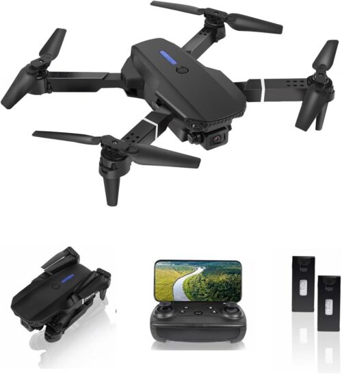 Drone with Camera, HD 4K Foldable Drone Long Flight Time, RC Quadcopter with Bag, Circle Flight, 3D Flip, One Button Return, Headless Mode, Mini Drone Gift for Beginners, Children, Teenagers