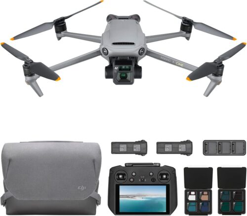DJI Mavic 3 Cine Premium Combo, Drone with 4/3 CMOS Hasselblad Camera, 5.1K Video, Omni-Directional Obstacle Avoidance, 46 min Flight Time, 15 km Video Transmission, Includes DJI RC Pro, Three Batteries