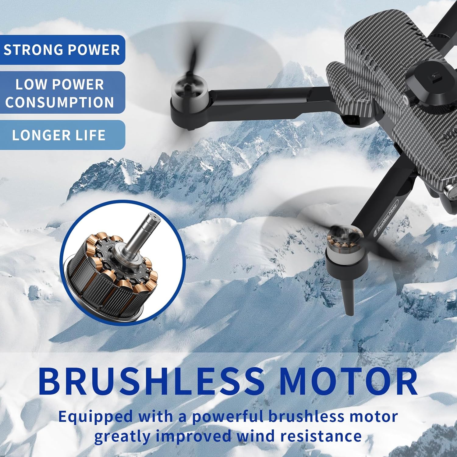 OBEST Drone with Camera 4K, RC Foldable FPV WiFi Live Transmission Drone, Obstacle Avoidance, Brushless Motor, 2 Batteries 28 Minutes, One Key Start/Landing, Headless Mode, Drone for Children - Image 2