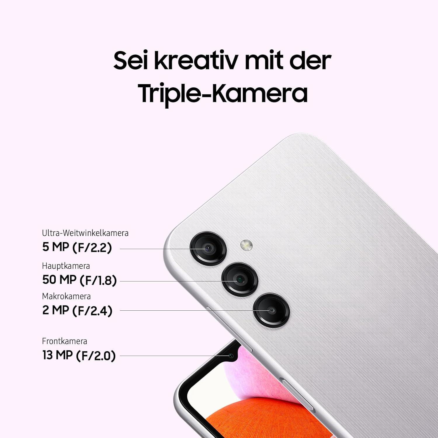 Samsung Galaxy A14 LTE Android Smartphone without Contract, 64 GB, 4 GB RAM, 6.6 Inch Dynamic AMOLED Display, 5,000 mAh Battery, Black, Mobile Phone - Image 3